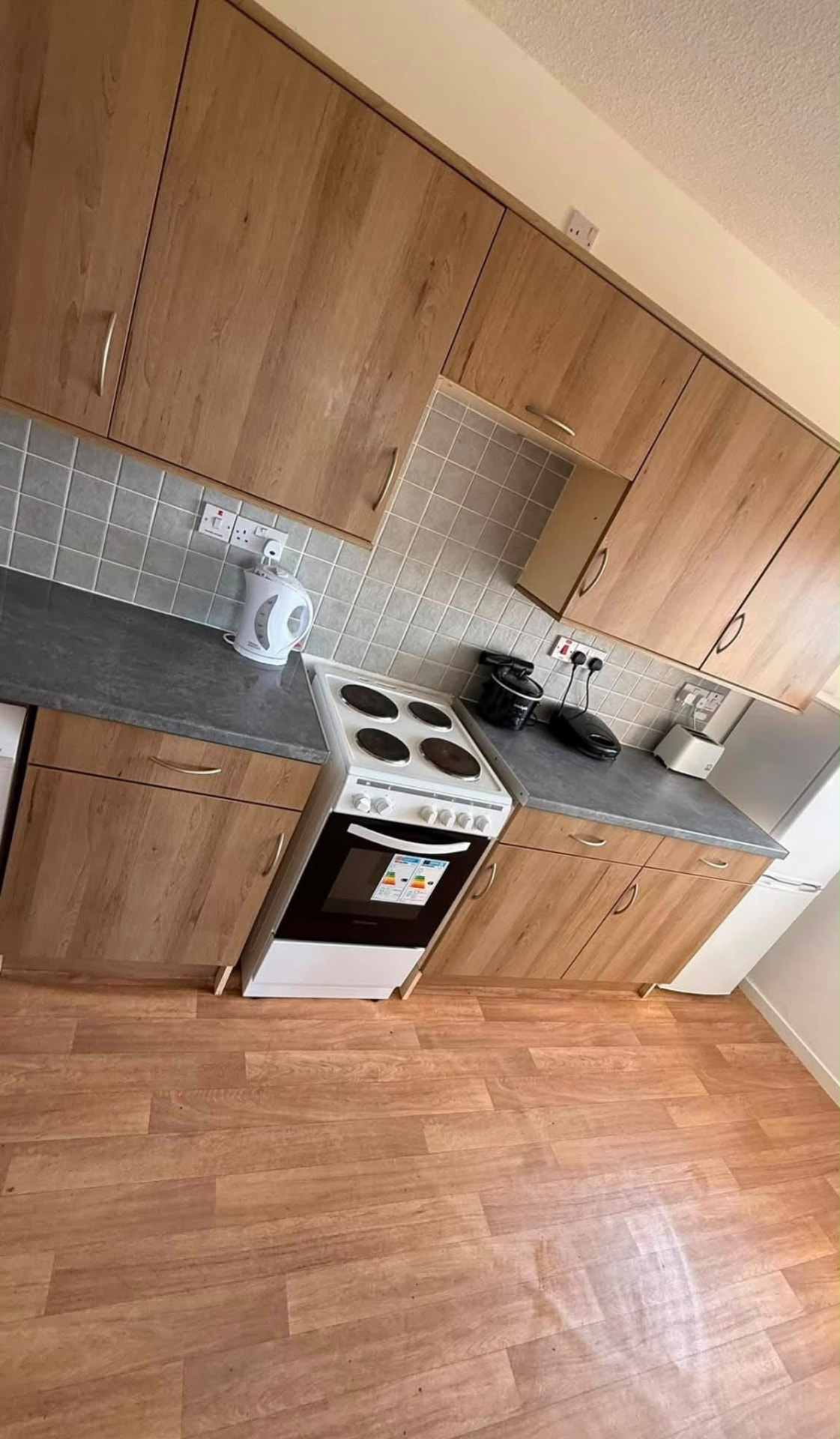 After: kitchen in a rented flat